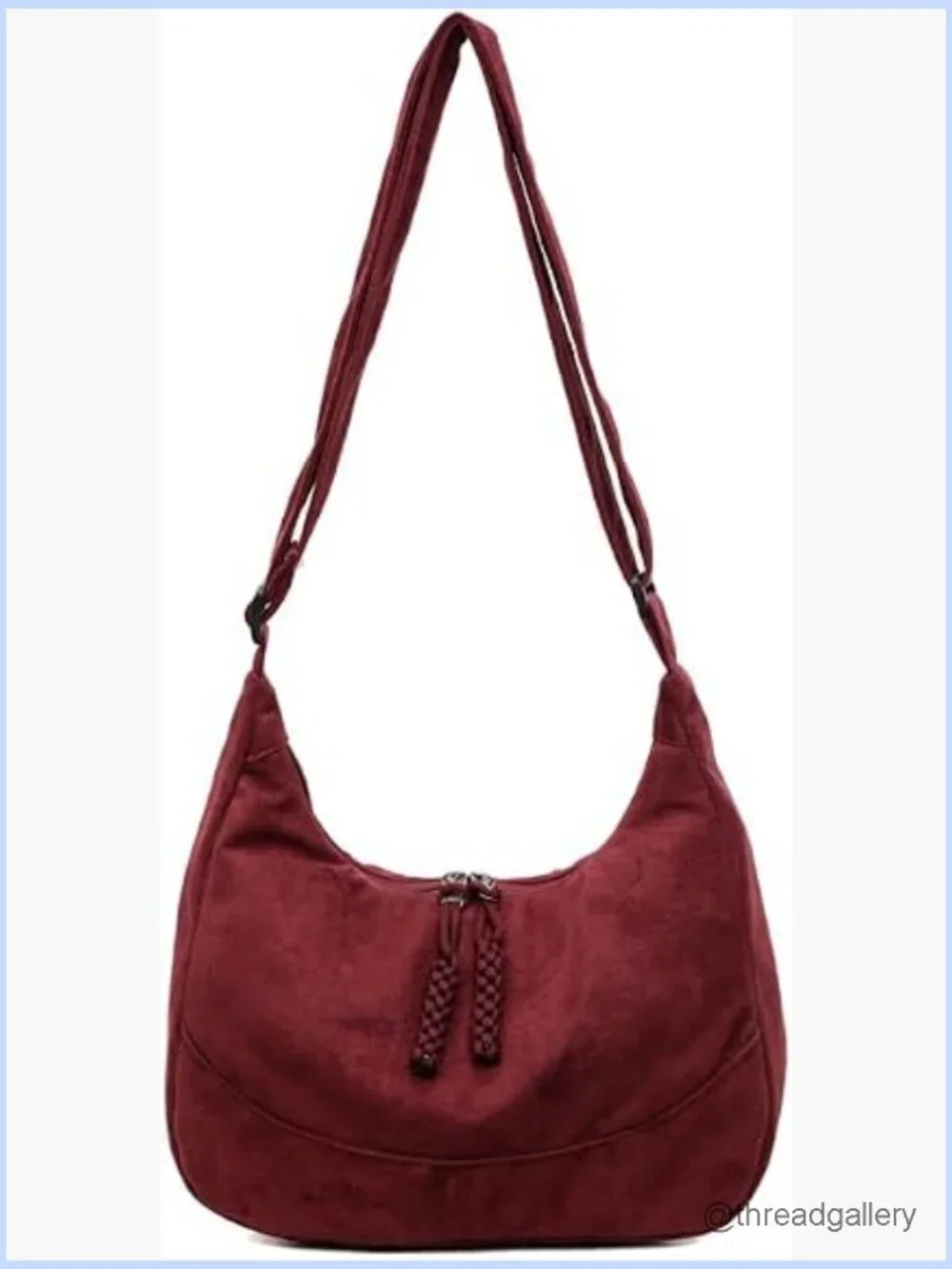 Ultra Soft Foldable Vegan Leather Crossbody Hobo Handbag Tote Shoulder Bag Purse
